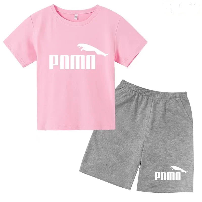 Des vêtements esthétiques pour les enfants de 3 à 12 ans, T-shirt imprimé avec des lettres, blouse à manches courtes et pantalon - Astra Wear astrawear.ca