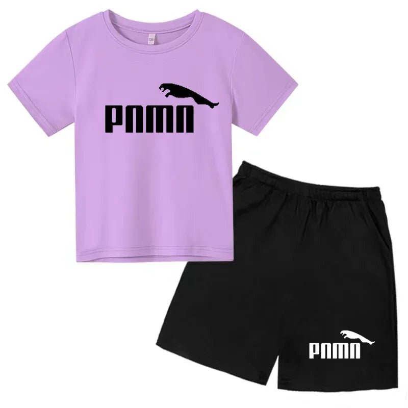 Des vêtements esthétiques pour les enfants de 3 à 12 ans, T-shirt imprimé avec des lettres, blouse à manches courtes et pantalon - Astra Wear astrawear.ca