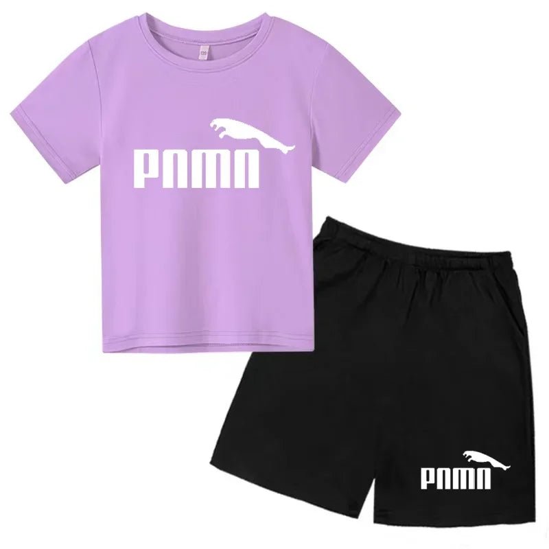 Des vêtements esthétiques pour les enfants de 3 à 12 ans, T-shirt imprimé avec des lettres, blouse à manches courtes et pantalon - Astra Wear astrawear.ca