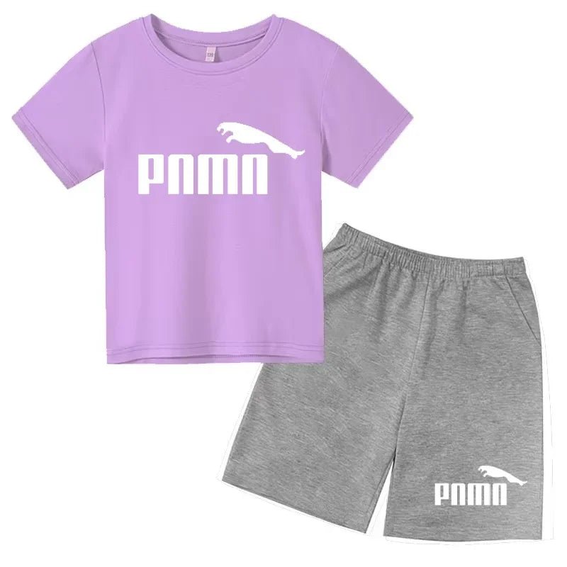 Des vêtements esthétiques pour les enfants de 3 à 12 ans, T-shirt imprimé avec des lettres, blouse à manches courtes et pantalon - Astra Wear astrawear.ca