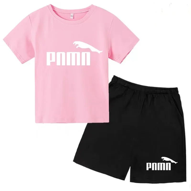 Des vêtements esthétiques pour les enfants de 3 à 12 ans, T-shirt imprimé avec des lettres, blouse à manches courtes et pantalon - Astra Wear astrawear.ca