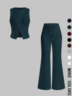 Ensemble Été Femme — Top Sans Manches & Pantalon Large