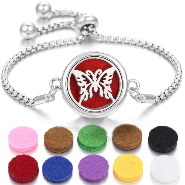 Bracelet Diffuseur Parfum Acier Inoxydable – Aromatherapie Huiles Essentielles