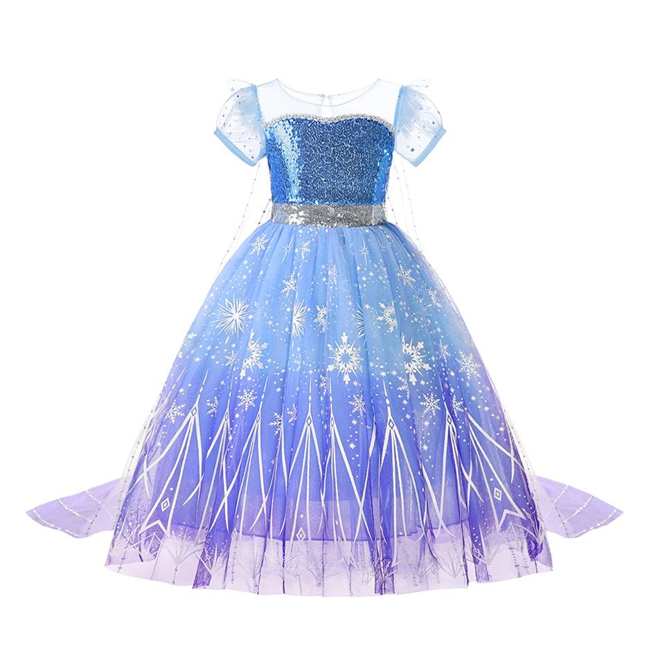 Elsa Anna Kid Princess Girls Dress Rapunzal Kids Cosplay Halloween Vestidos Children Costume Birthday Party Dress - Astra Wear astrawear.ca