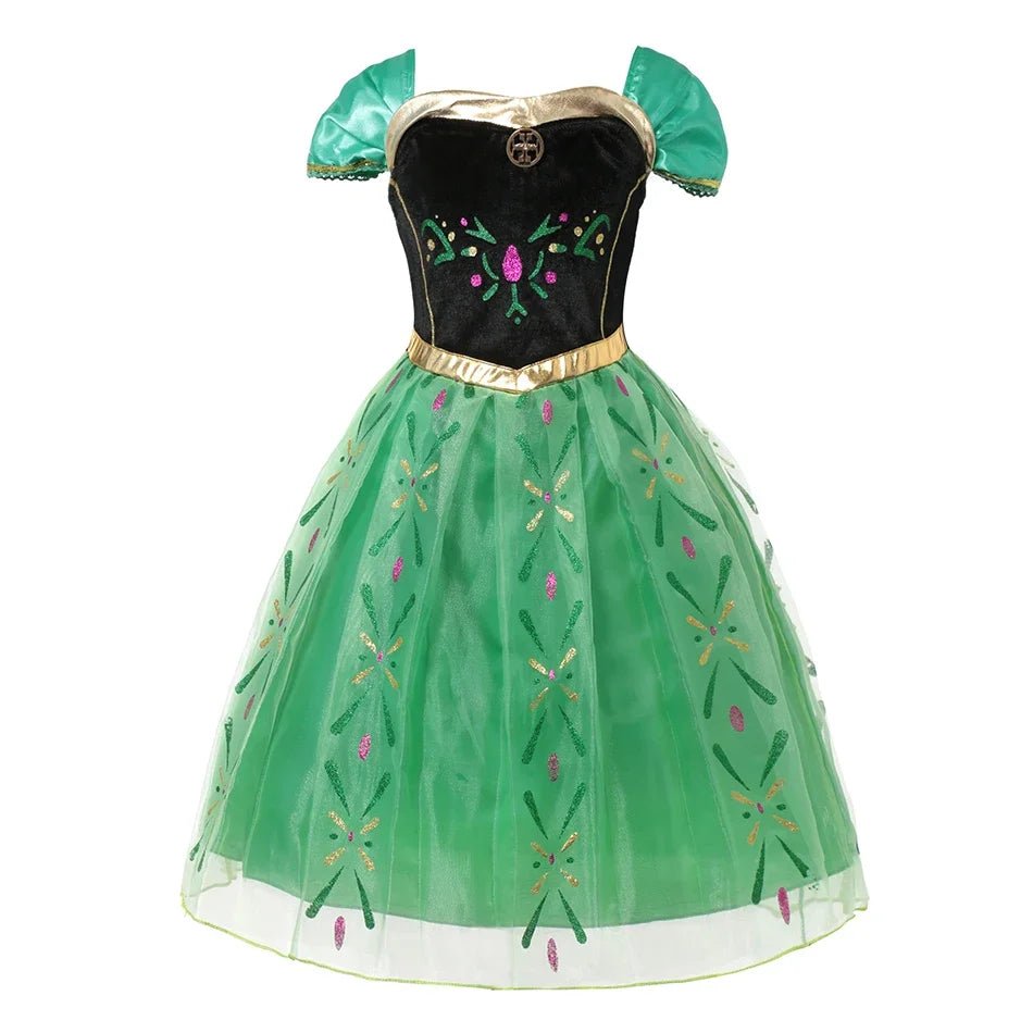 Elsa Anna Kid Princess Girls Dress Rapunzal Kids Cosplay Halloween Vestidos Children Costume Birthday Party Dress - Astra Wear astrawear.ca