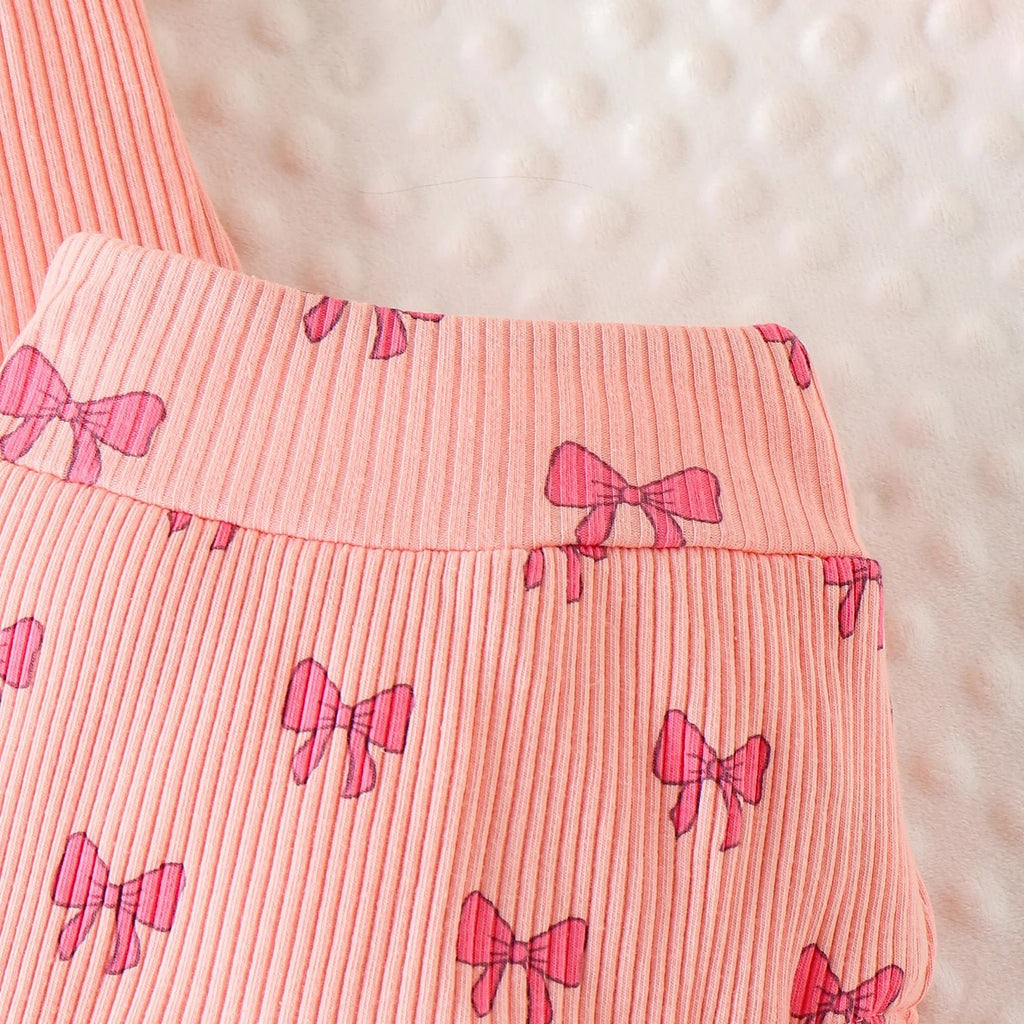 European and American children's clothing girls pink suspender Romper + shorts two-piece set baby children's clothing - Astra Wear astrawear.ca