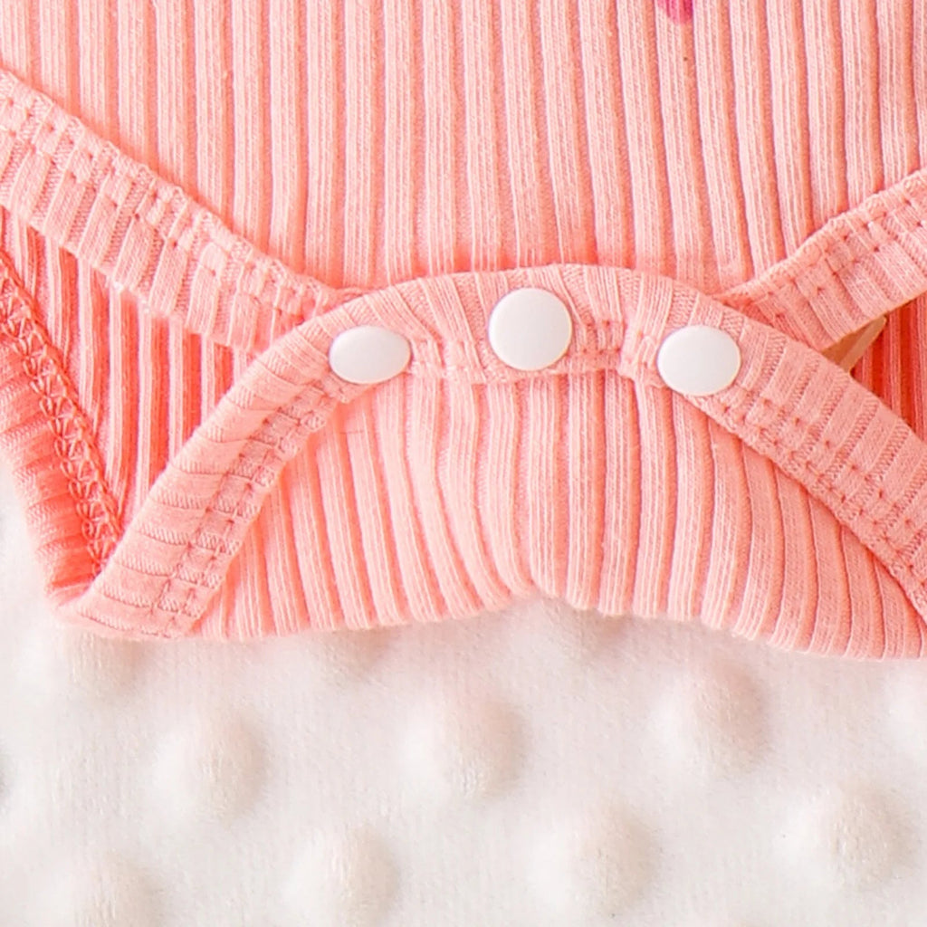 European and American children's clothing girls pink suspender Romper + shorts two-piece set baby children's clothing - Astra Wear astrawear.ca