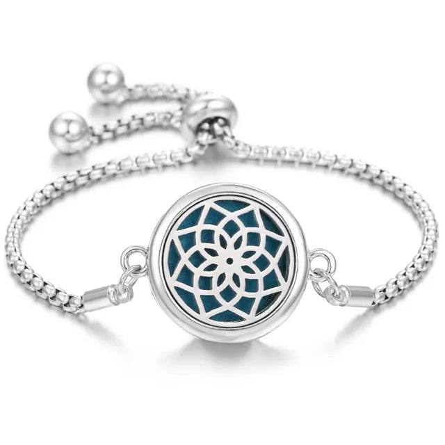 Bracelet Diffuseur Parfum Acier Inoxydable – Aromatherapie Huiles Essentielles