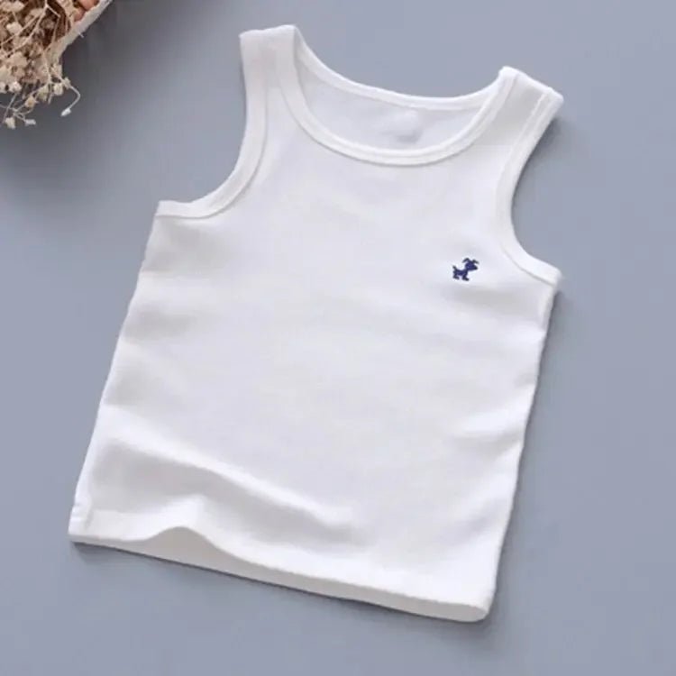 Fashion Children T-shirts for Girls Candy Color Baby Boys Graphic Tee Cotton Vest Tops Kids Summer Clothes Sleeveless T-Shirt - Astra Wear astrawear.ca