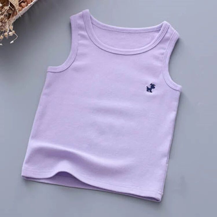 Fashion Children T-shirts for Girls Candy Color Baby Boys Graphic Tee Cotton Vest Tops Kids Summer Clothes Sleeveless T-Shirt - Astra Wear astrawear.ca