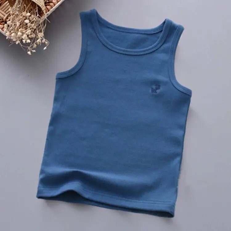 Fashion Children T-shirts for Girls Candy Color Baby Boys Graphic Tee Cotton Vest Tops Kids Summer Clothes Sleeveless T-Shirt - Astra Wear astrawear.ca
