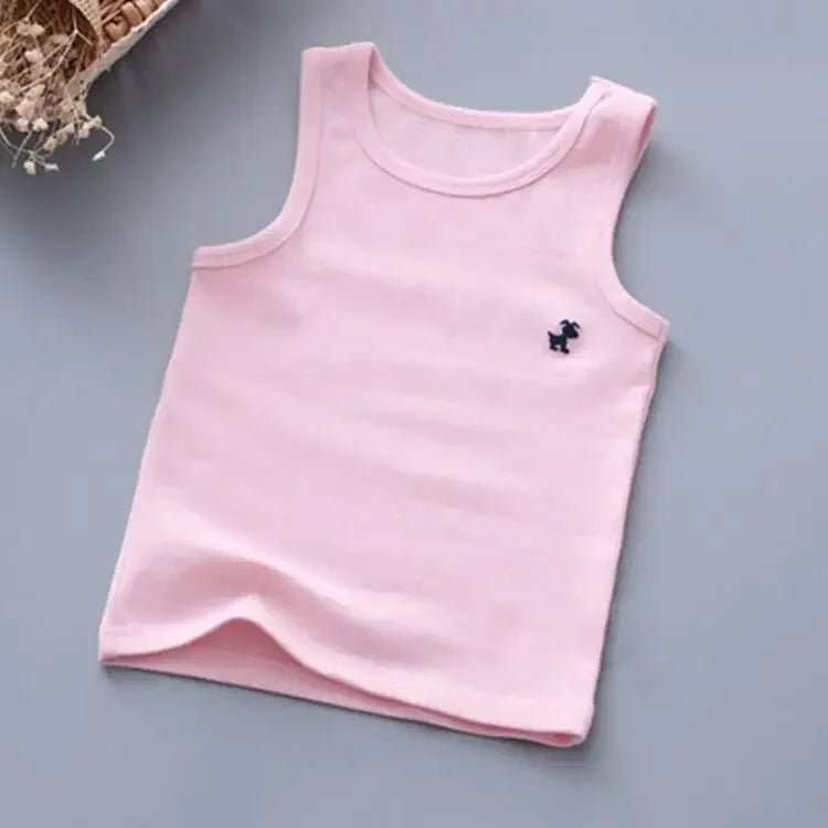 Fashion Children T-shirts for Girls Candy Color Baby Boys Graphic Tee Cotton Vest Tops Kids Summer Clothes Sleeveless T-Shirt - Astra Wear astrawear.ca