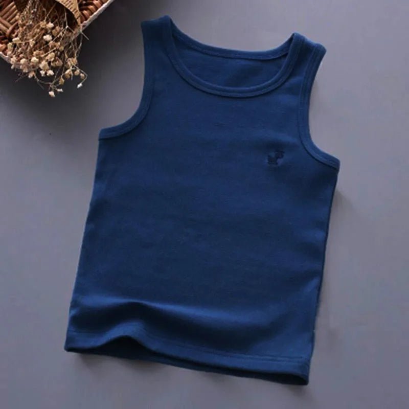 Fashion Children T-shirts for Girls Candy Color Baby Boys Graphic Tee Cotton Vest Tops Kids Summer Clothes Sleeveless T-Shirt - Astra Wear astrawear.ca