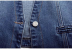 Fashion Denim Vest Female Streetwear V Neck Women Vest Summer Large Size Waistcoat Jeans Tops Sleevless Jacket Chaleco Mujer 6XL - Astra Wear astrawear.ca