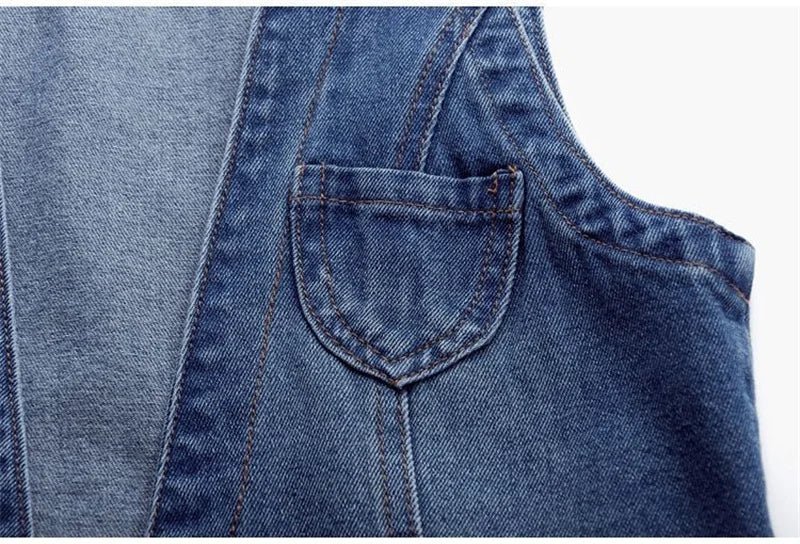 Fashion Denim Vest Female Streetwear V Neck Women Vest Summer Large Size Waistcoat Jeans Tops Sleevless Jacket Chaleco Mujer 6XL - Astra Wear astrawear.ca