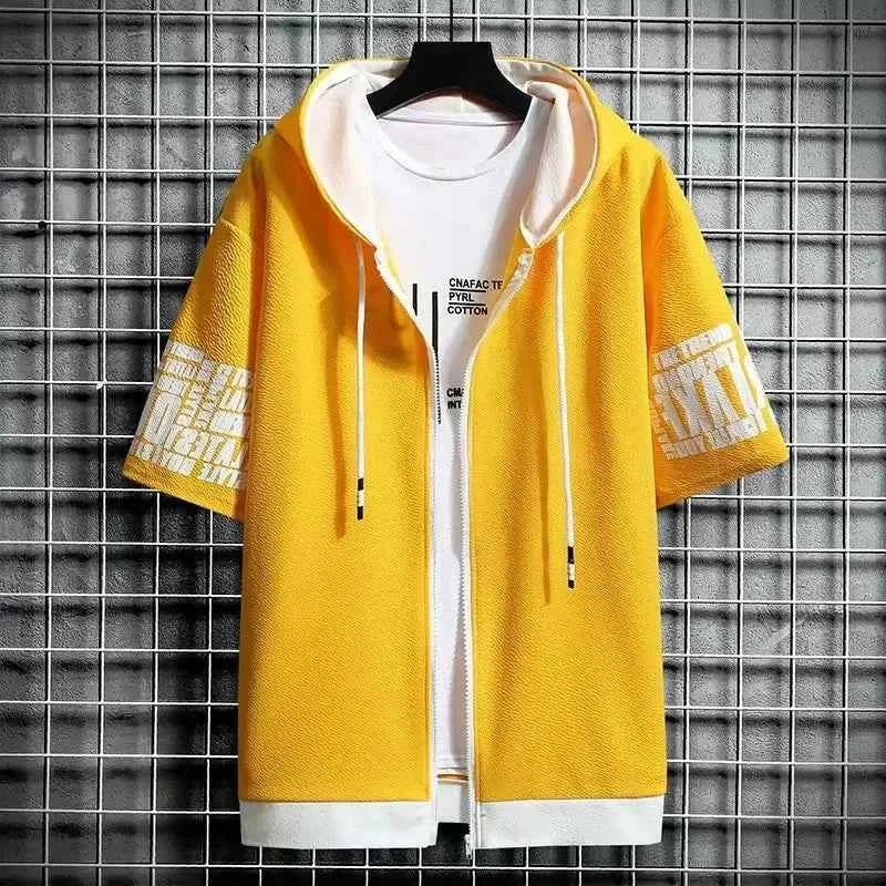 Fashion Men's Hoodies Summer Men Clothing T-shirt Zipper Hood Cartoon - Astra Wear astrawear.ca