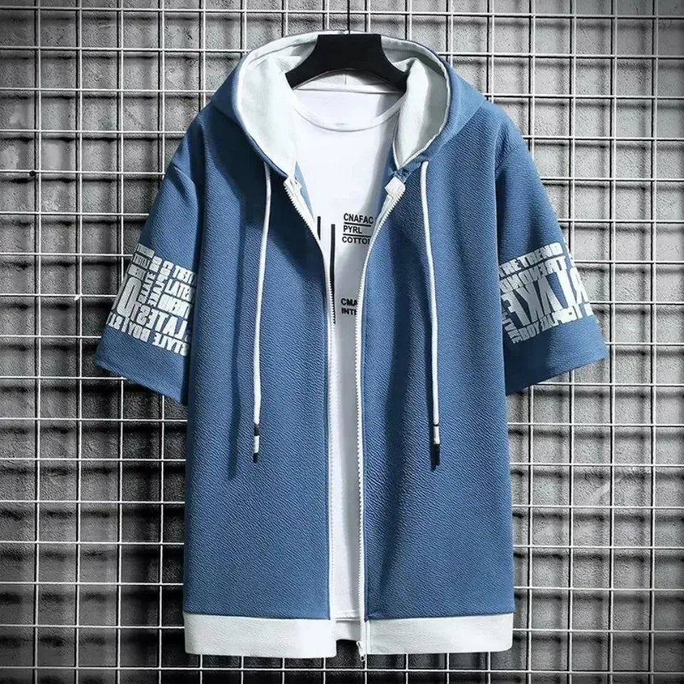 Fashion Men's Hoodies Summer Men Clothing T-shirt Zipper Hood Cartoon - Astra Wear astrawear.ca