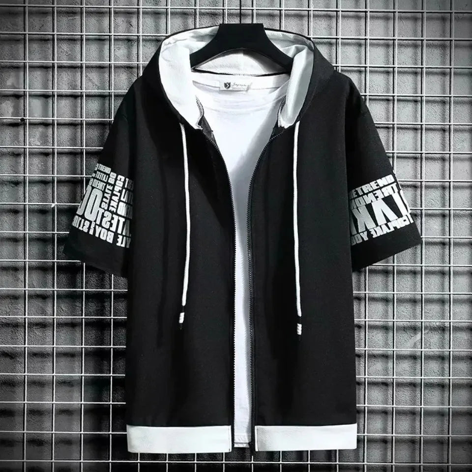 Fashion Men's Hoodies Summer Men Clothing T-shirt Zipper Hood Cartoon - Astra Wear astrawear.ca