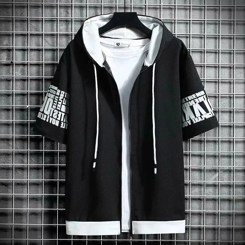 Fashion Men's Hoodies Summer Men Clothing T-shirt Zipper Hood Cartoon - Astra Wear astrawear.ca