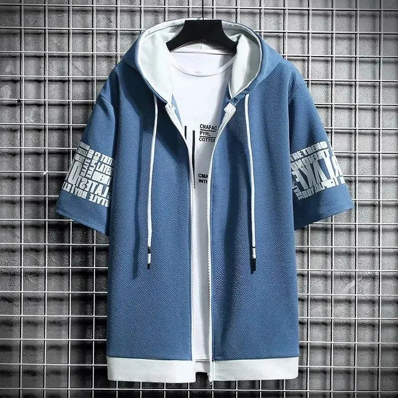 Fashion Men's Hoodies Summer Men Clothing T-shirt Zipper Hood Cartoon - Astra Wear astrawear.ca