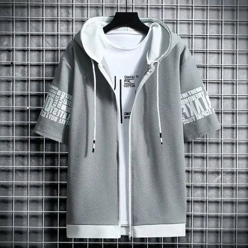 Fashion Men's Hoodies Summer Men Clothing T-shirt Zipper Hood Cartoon - Astra Wear astrawear.ca