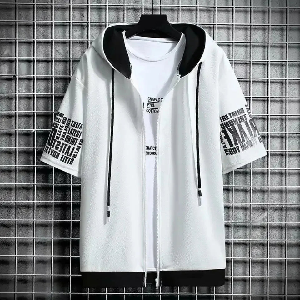 Fashion Men's Hoodies Summer Men Clothing T-shirt Zipper Hood Cartoon - Astra Wear astrawear.ca