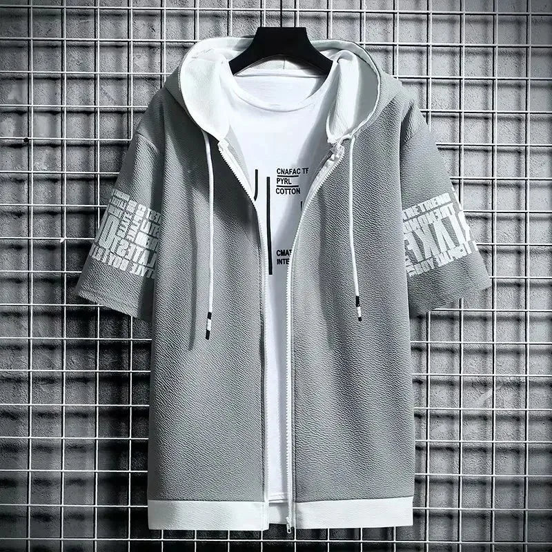 Fashion Men's Hoodies Summer Men Clothing T-shirt Zipper Hood Cartoon - Astra Wear astrawear.ca