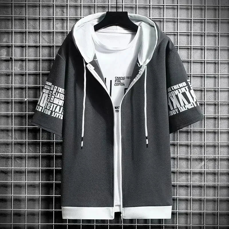 Fashion Men's Hoodies Summer Men Clothing T-shirt Zipper Hood Cartoon - Astra Wear astrawear.ca