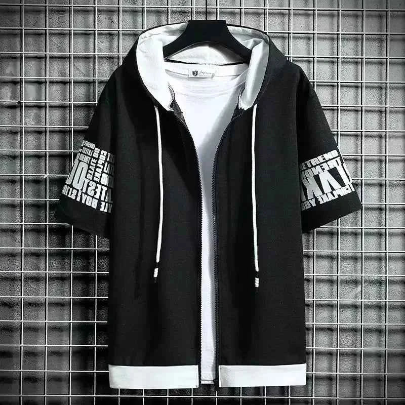 Fashion Men's Hoodies Summer Men Clothing T-shirt Zipper Hood Cartoon - Astra Wear astrawear.ca
