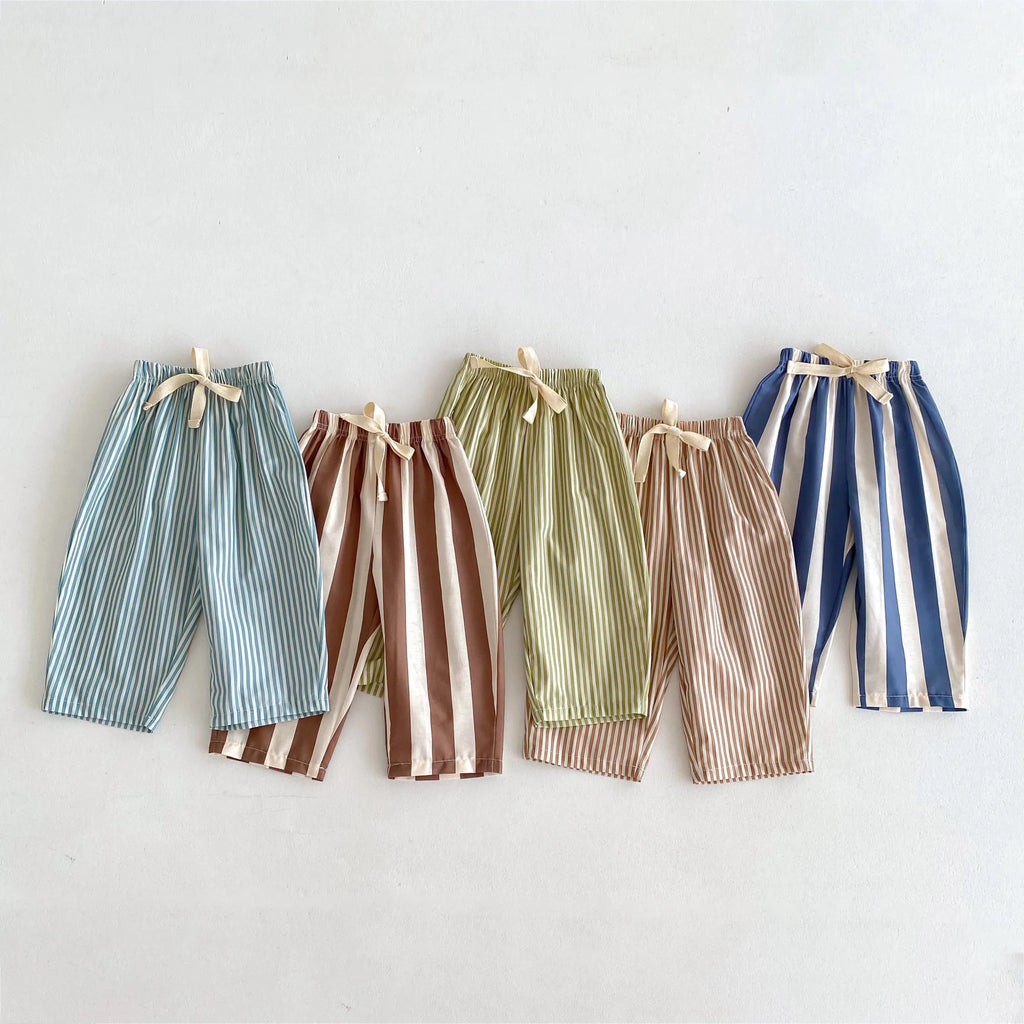 Fashion Striped Trousers For Children's Clothes Summer Thin Loose Casual Kids Harem Pants Toddler Costume Boys Girls Long Pant - Astra Wear astrawear.ca