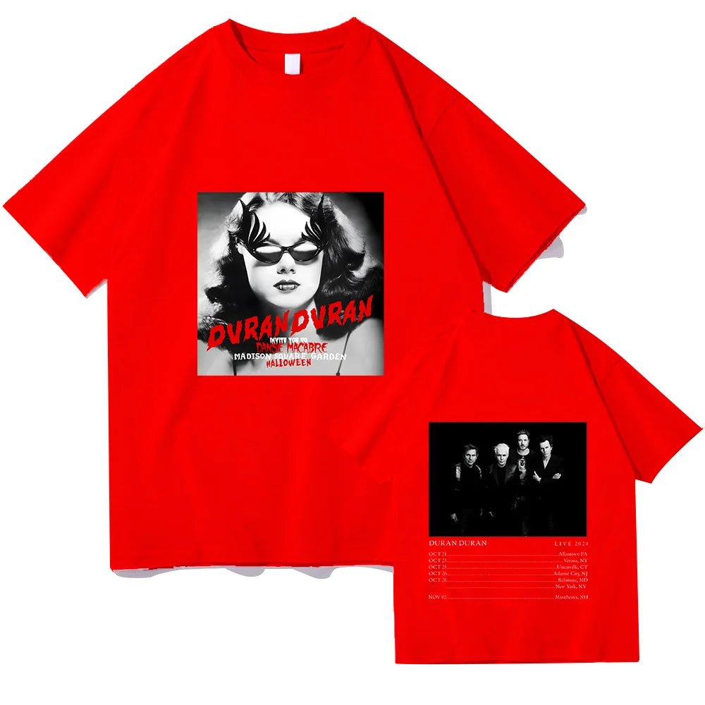 Fashion Vintage Men's Women T-shirt Duran Duran 2024 Concert Tour Tee-shirt Large High Quality Cotton Tshirt O-neck Unisex Tops - Astra Wear astrawear.ca
