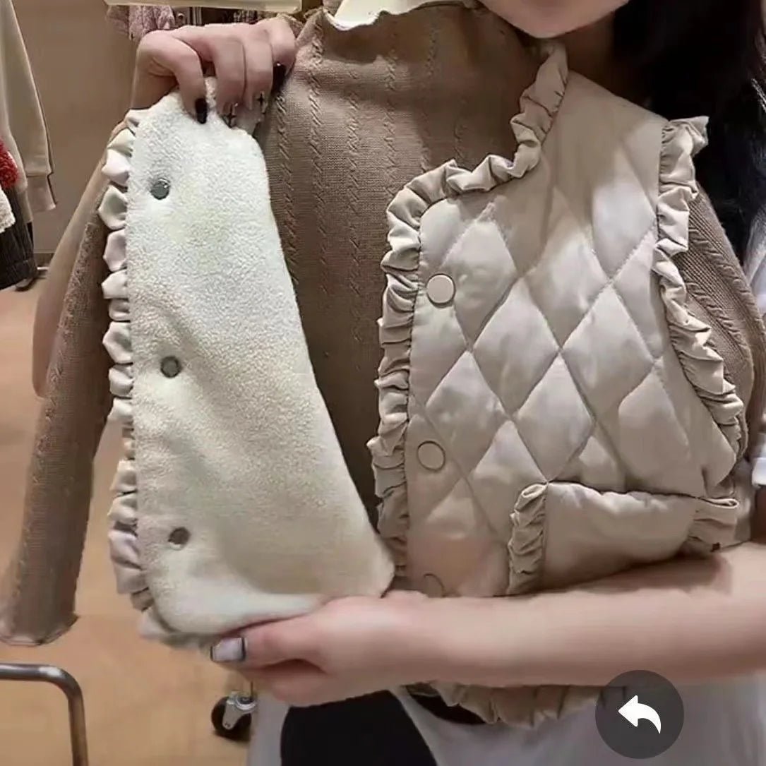 Girls Autumn Winter Clothes Baby Vest Wear 2023 New Autumn Childrens Lace Vest Velvet Warm Clothes Are Versatile - Astra Wear astrawear.ca