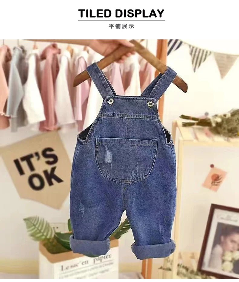 IENENS Toddler Infant Dungarees Boy Girl Long Pants Denim Overalls - Astra Wear astrawear.ca