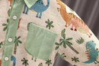 Infant Boys Daily Two Piece Clothes Set Vintage Dinosaur Full Print - Astra Wear astrawear.ca