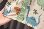 Infant Boys Daily Two Piece Clothes Set Vintage Dinosaur Full Print - Astra Wear astrawear.ca