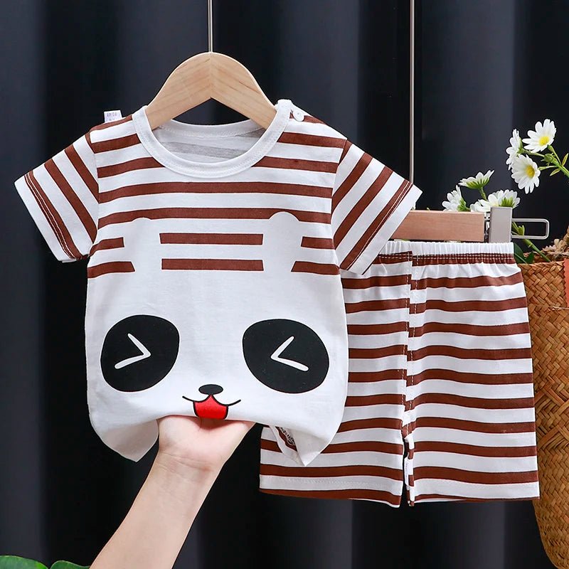 Kids Clothes Set Baby Boy/Girl T-Shirt + Shorts Summer Clothing Cotton Cartoon Casual Boys Tracksuit Children Baby Clothes Set - Astra Wear astrawear.ca