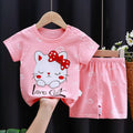 Kids Clothes Set Baby Boy/Girl T-Shirt + Shorts Summer Clothing Cotton Cartoon Casual Boys Tracksuit Children Baby Clothes Set - Astra Wear astrawear.ca