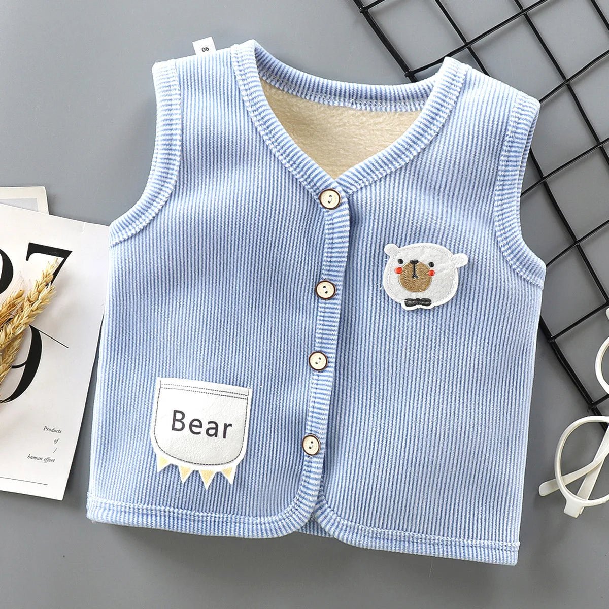 Kids Clothes Waistcoat Children's Vest Boy Girl Thicken Velvet Lining - Astra Wear astrawear.ca