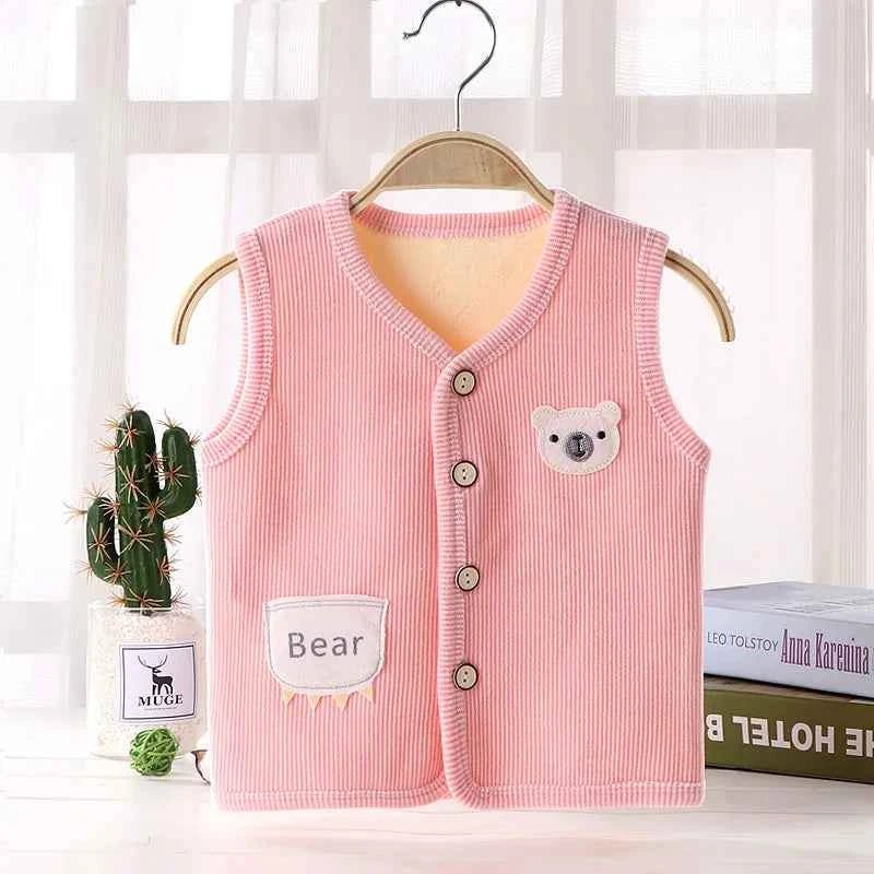 Kids Clothes Waistcoat Children's Vest Boy Girl Thicken Velvet Lining - Astra Wear astrawear.ca