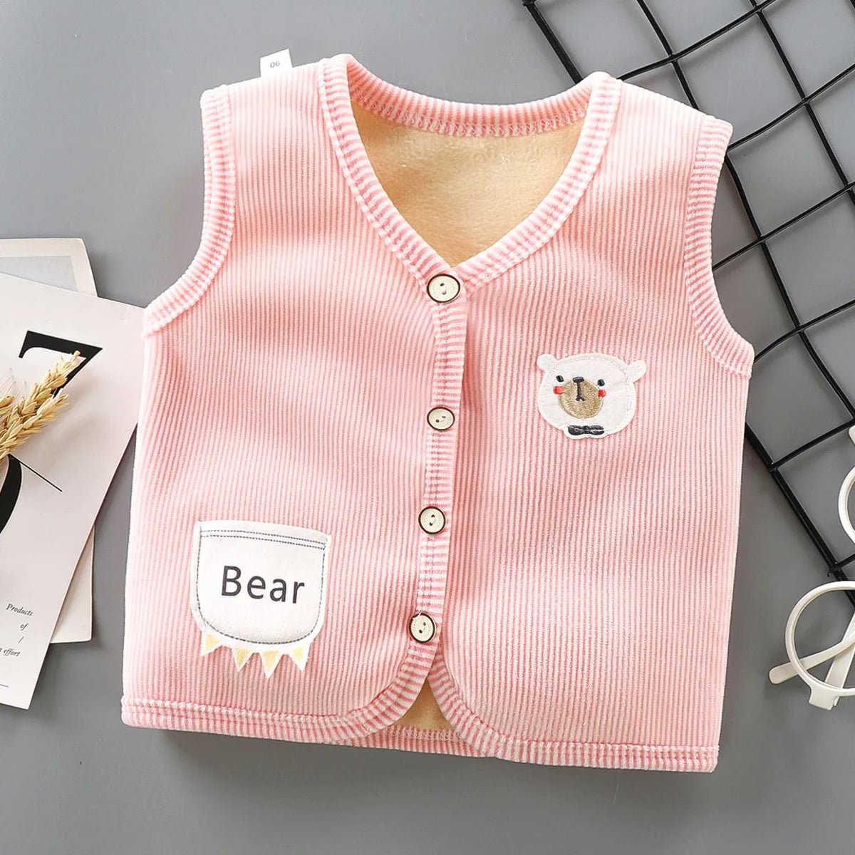 Kids Clothes Waistcoat Children's Vest Boy Girl Thicken Velvet Lining - Astra Wear astrawear.ca