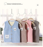 Kids Clothes Waistcoat Children's Vest Boy Girl Thicken Velvet Lining - Astra Wear astrawear.ca