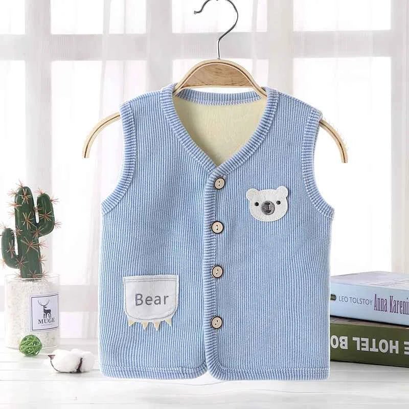 Kids Clothes Waistcoat Children's Vest Boy Girl Thicken Velvet Lining - Astra Wear astrawear.ca