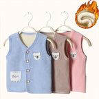 Kids Clothes Waistcoat Children's Vest Boy Girl Thicken Velvet Lining - Astra Wear astrawear.ca