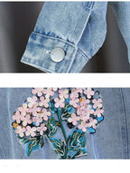 Kids Denim Jackets for Girls Baby New Flower Embroidery Coats Fashion - Astra Wear astrawear.ca