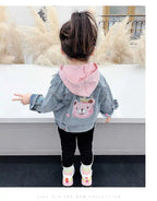 Kids Denim Jackets for Girls Baby New Flower Embroidery Coats Fashion - Astra Wear astrawear.ca