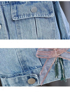 Kids Denim Jackets for Girls Baby New Flower Embroidery Coats Fashion - Astra Wear astrawear.ca