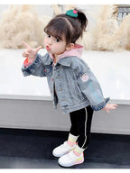 Kids Denim Jackets for Girls Baby New Flower Embroidery Coats Fashion - Astra Wear astrawear.ca