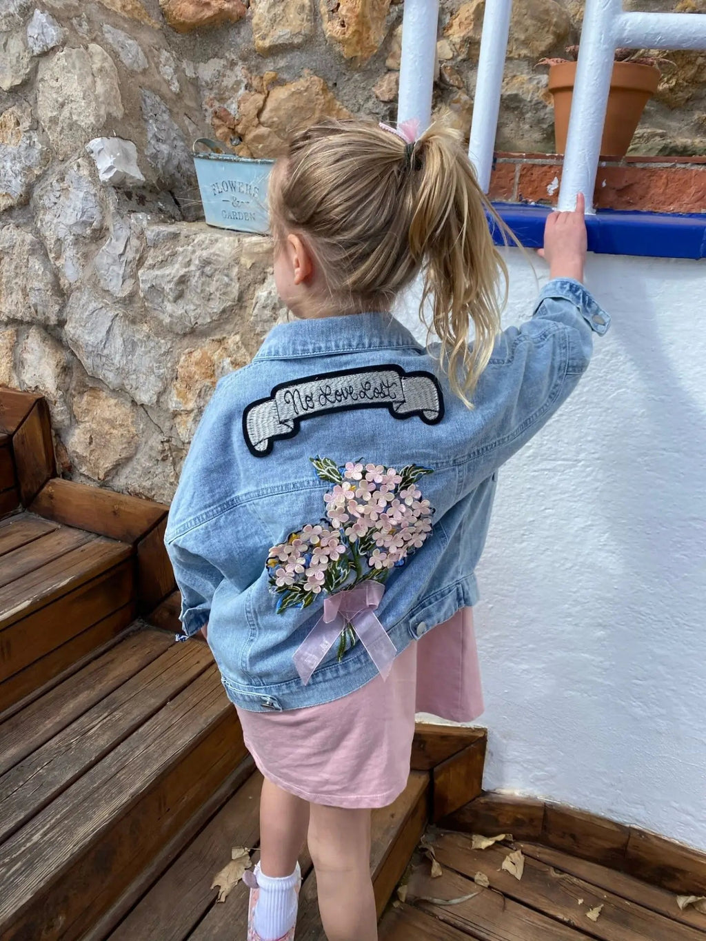 Kids Denim Jackets for Girls Baby New Flower Embroidery Coats Fashion - Astra Wear astrawear.ca