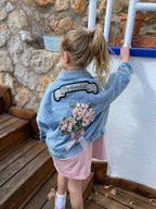 Kids Denim Jackets for Girls Baby New Flower Embroidery Coats Fashion - Astra Wear astrawear.ca