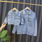 Kids Denim Jackets for Girls Baby New Flower Embroidery Coats Fashion - Astra Wear astrawear.ca